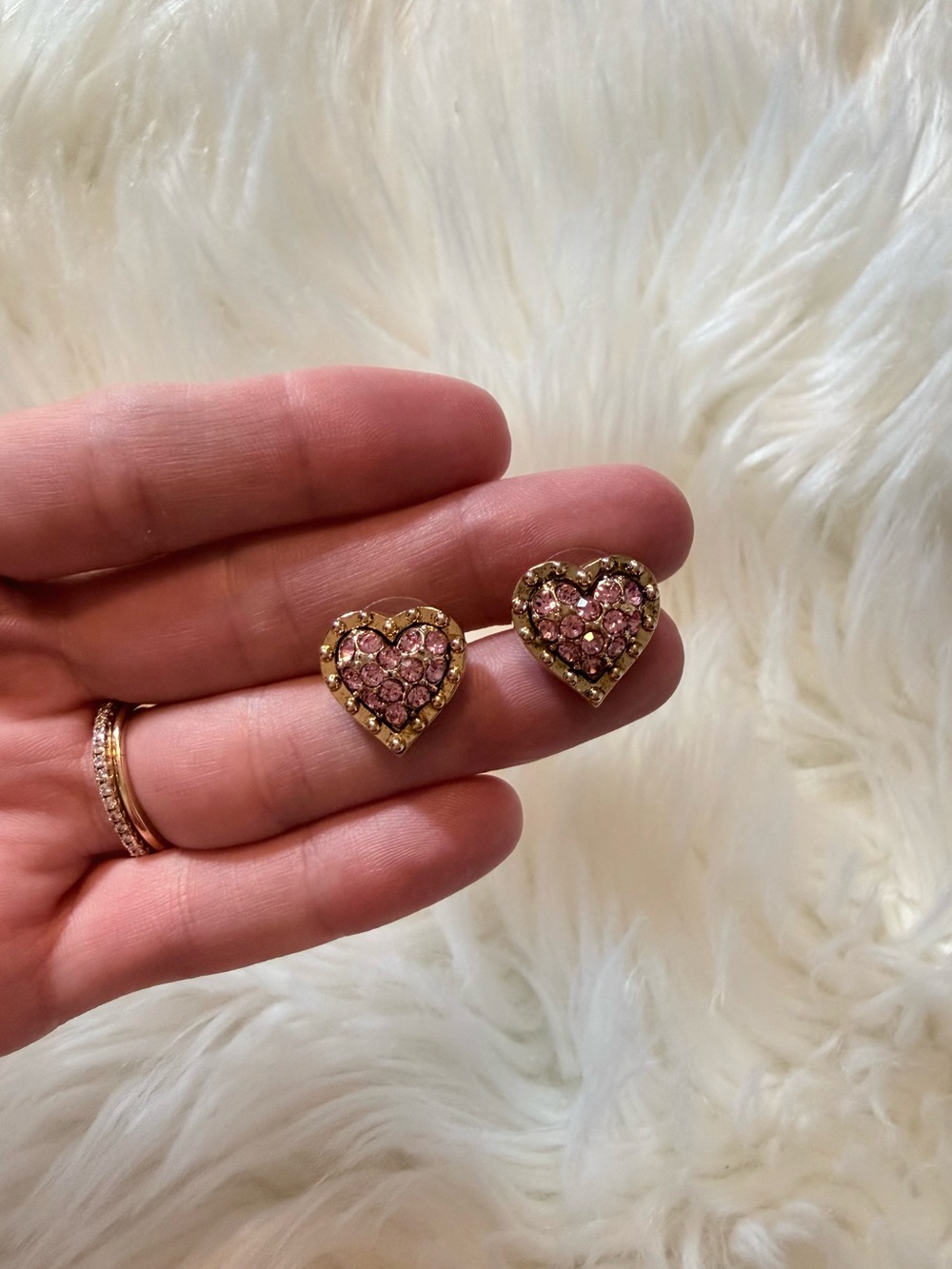 Betsey Johnson Heart Earrings